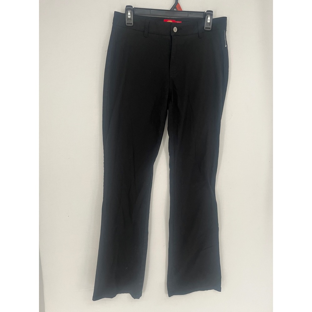 Dickies Girl Pants Juniors Size 7/28 Bootcut Stretch Twill Black N882